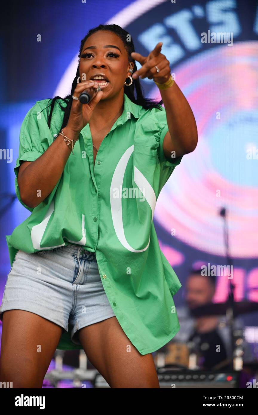 Livin Joy si esibisce al Lets Rock Leeds 80s Festival , Leeds UK , 17.06.2023 Foto Stock