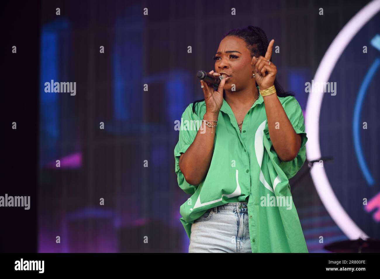 Livin Joy si esibisce al Lets Rock Leeds 80s Festival , Leeds UK , 17.06.2023 Foto Stock