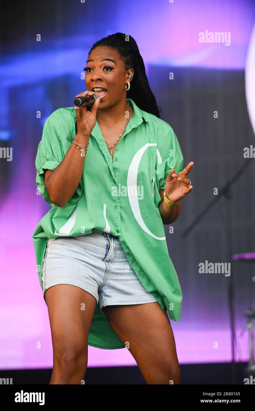 Livin Joy si esibisce al Lets Rock Leeds 80s Festival , Leeds UK , 17.06.2023 Foto Stock