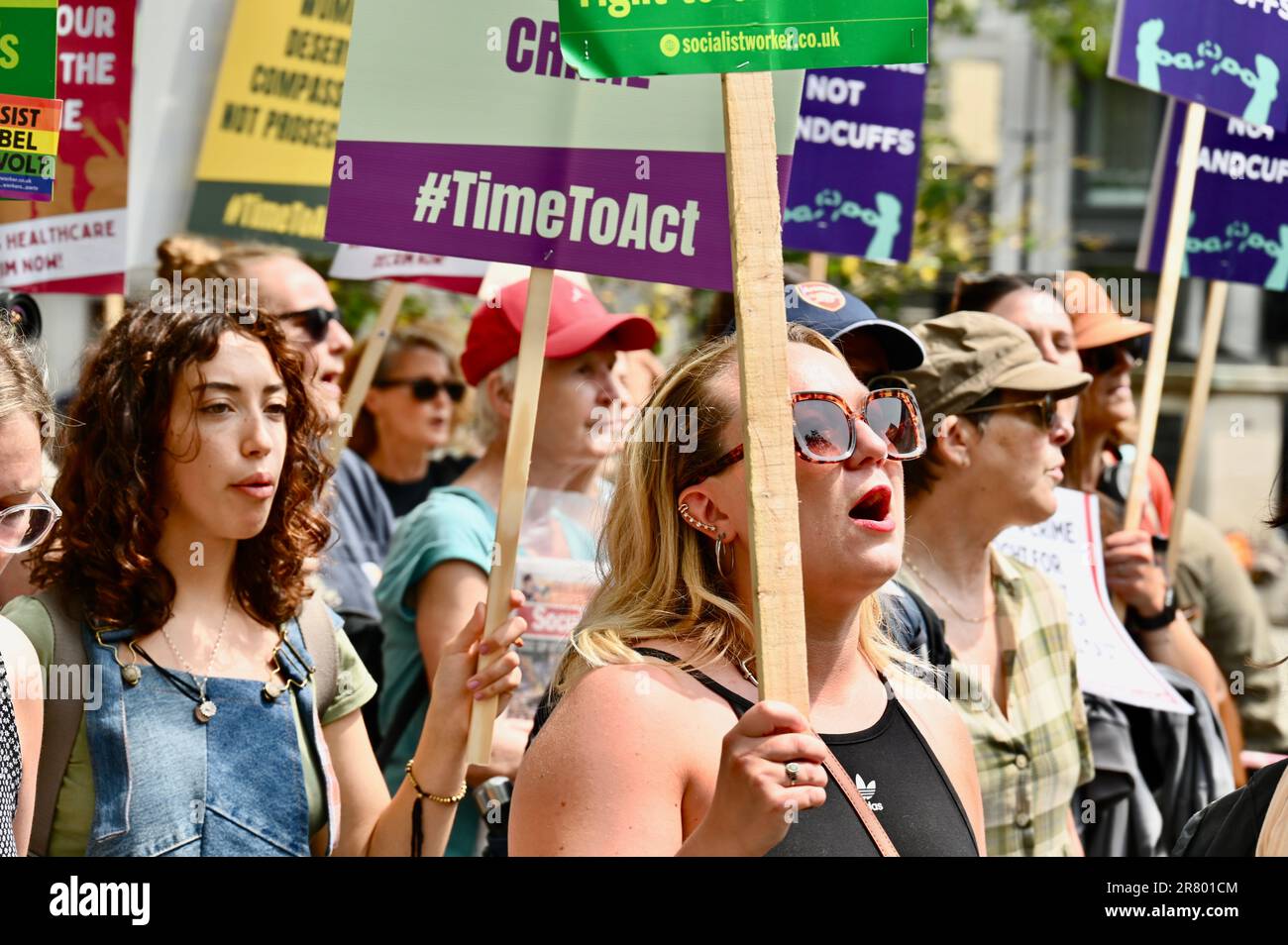 Time to Act, protesta contro l'aborto, The Strand, Londra, Regno Unito Foto Stock