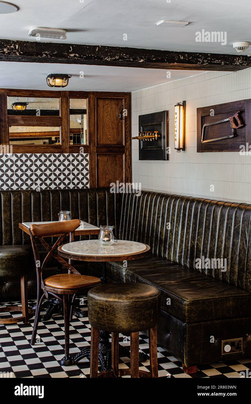 Interno The Butchers Tap and Grill a Marlow, Buckinghamshire, Regno Unito Foto Stock