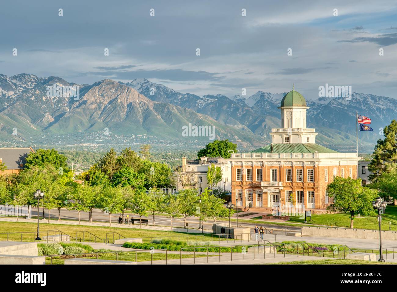 Salt Lake City, Utah - 23 maggio 2023: Utah Office of Tourism Building, originariamente l'Old Salt Lake City Council Hall, Utah Foto Stock