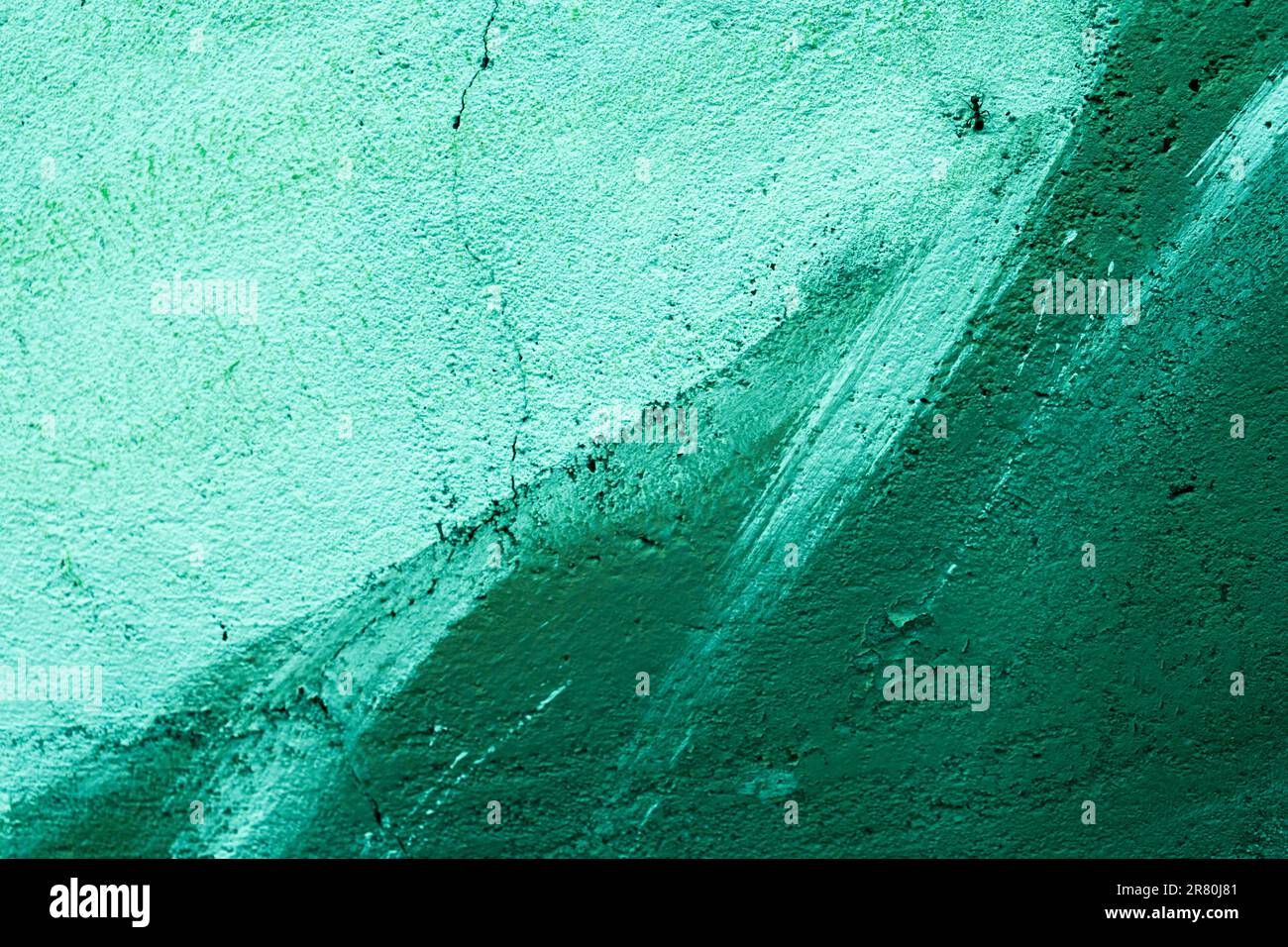 Sfumature verdi sfondo di superficie in cemento. Texture, spazio di copia Foto Stock