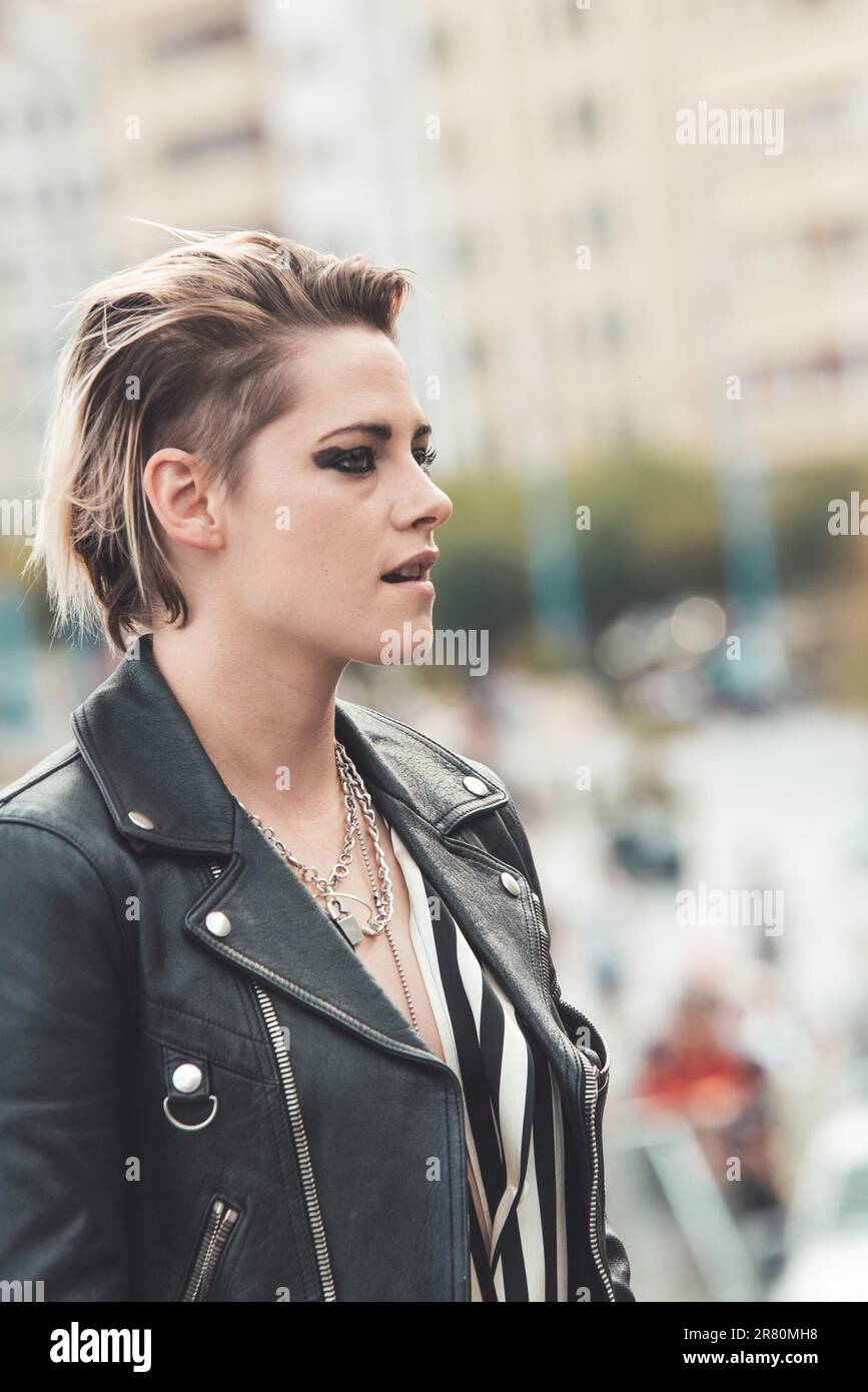 Il 20th settembre 2019, Kristen Stewart, star del film Seberg, ha partecipato al Festival Internazionale del Cinema di San Sebastián in Spagna. Foto Stock