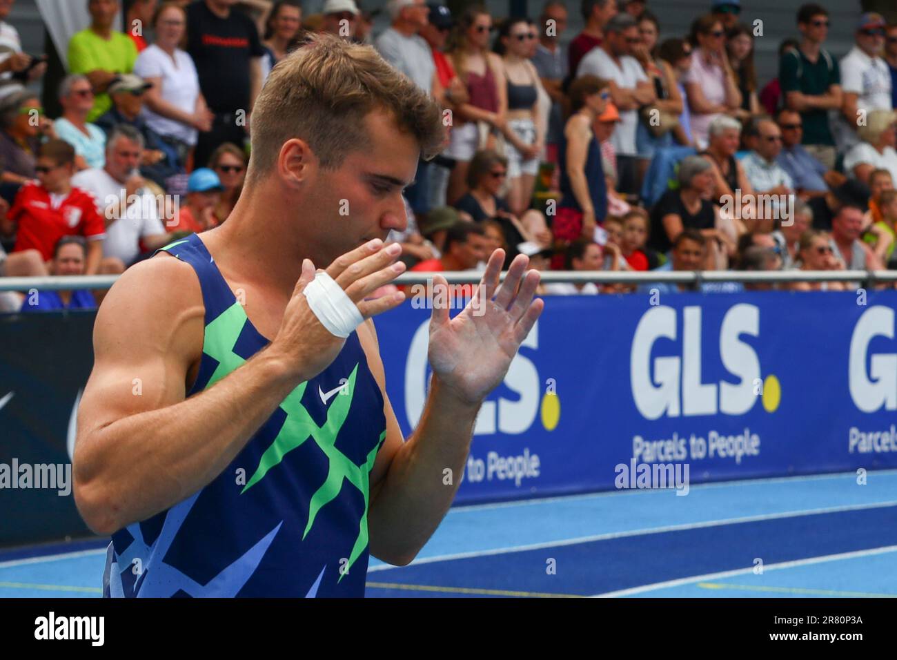 Ratingen, Germania, 18.06.2023: World Athletics Combined Events Tour – Gold. Decathlon uomo, Pole-vault, credito: NewsNRW / Alamy Live News Foto Stock