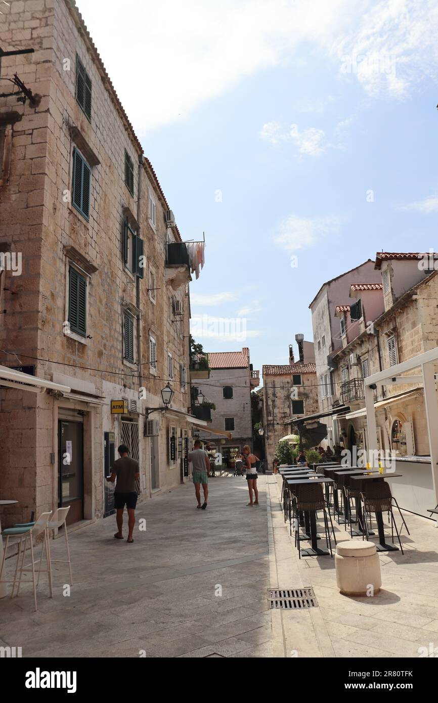 Città, sole e mare. Foto Stock