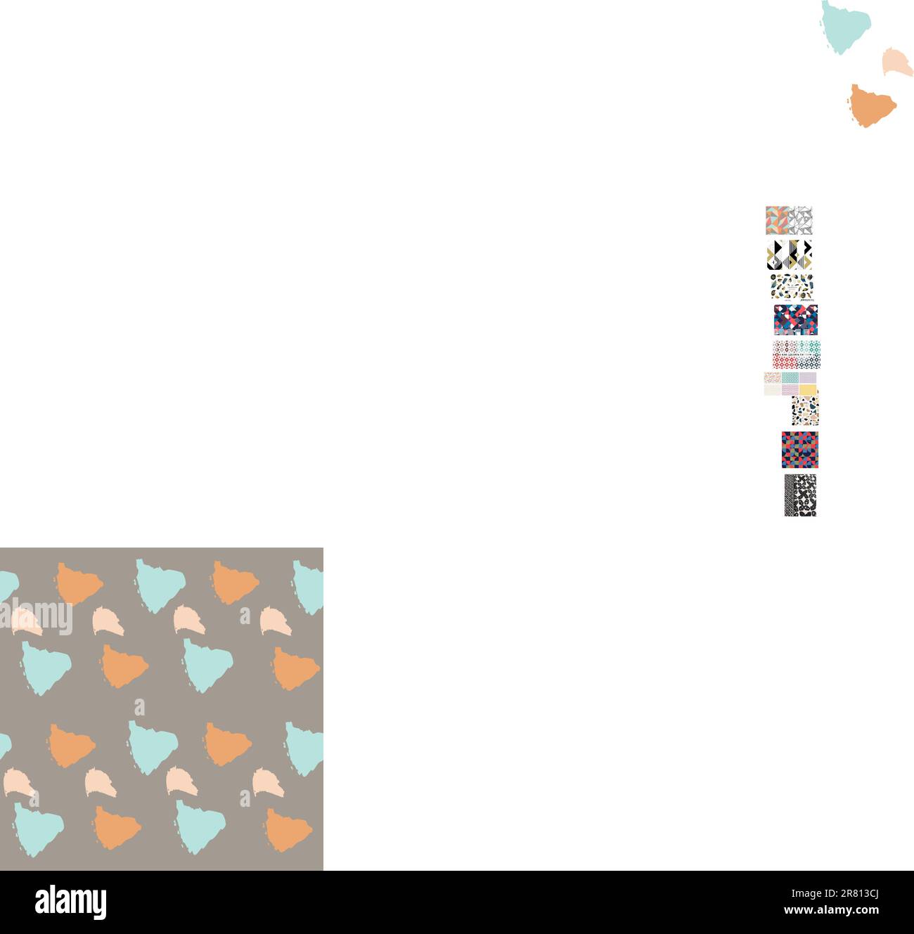 Forme organiche astratte minime disegnate a mano. Collage stampa moderna. Modello di moda per il design. Illustrazione Vettoriale