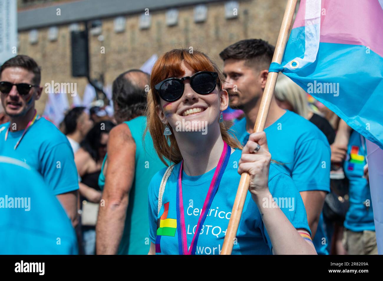 Pride March al Pride Cymru nel 2023 Foto Stock