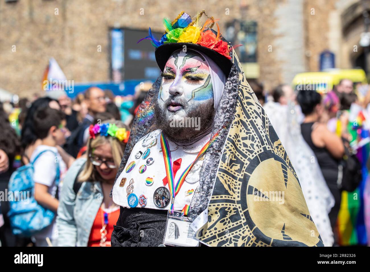 Pride March al Pride Cymru nel 2023 Foto Stock