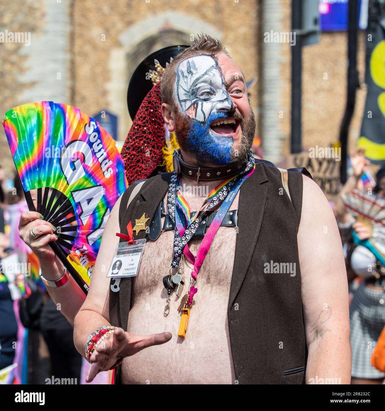 Pride March al Pride Cymru nel 2023 Foto Stock