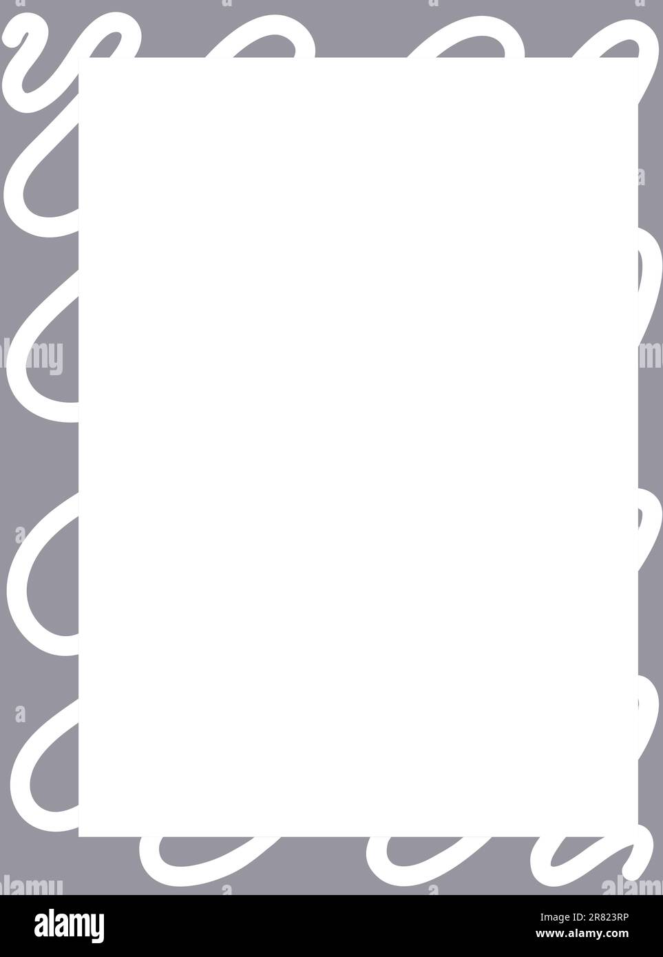 Cornice rettangolare vettoriale su sfondo bianco. Illustrazione Vettoriale