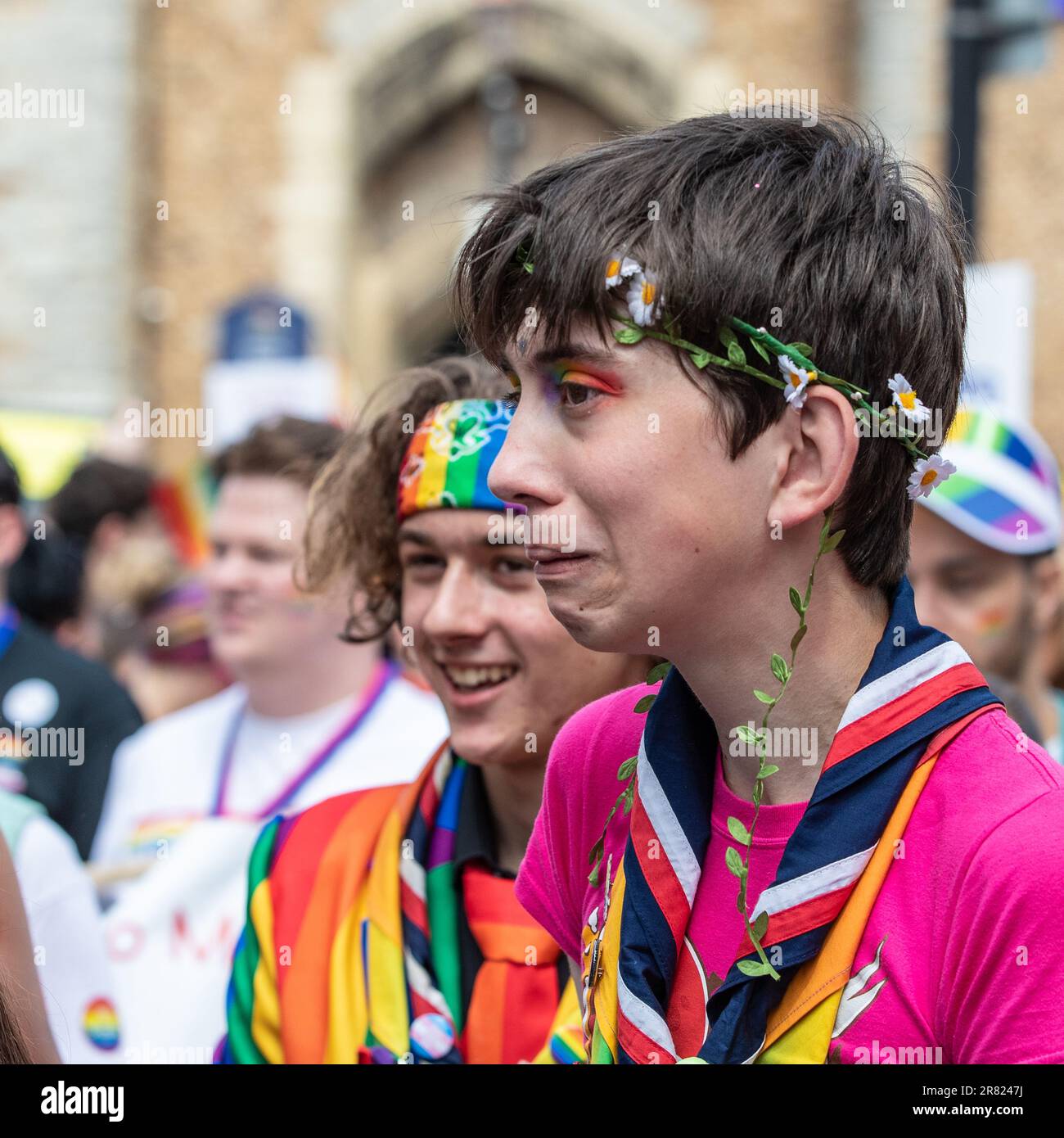 Pride March al Pride Cymru nel 2023 Foto Stock