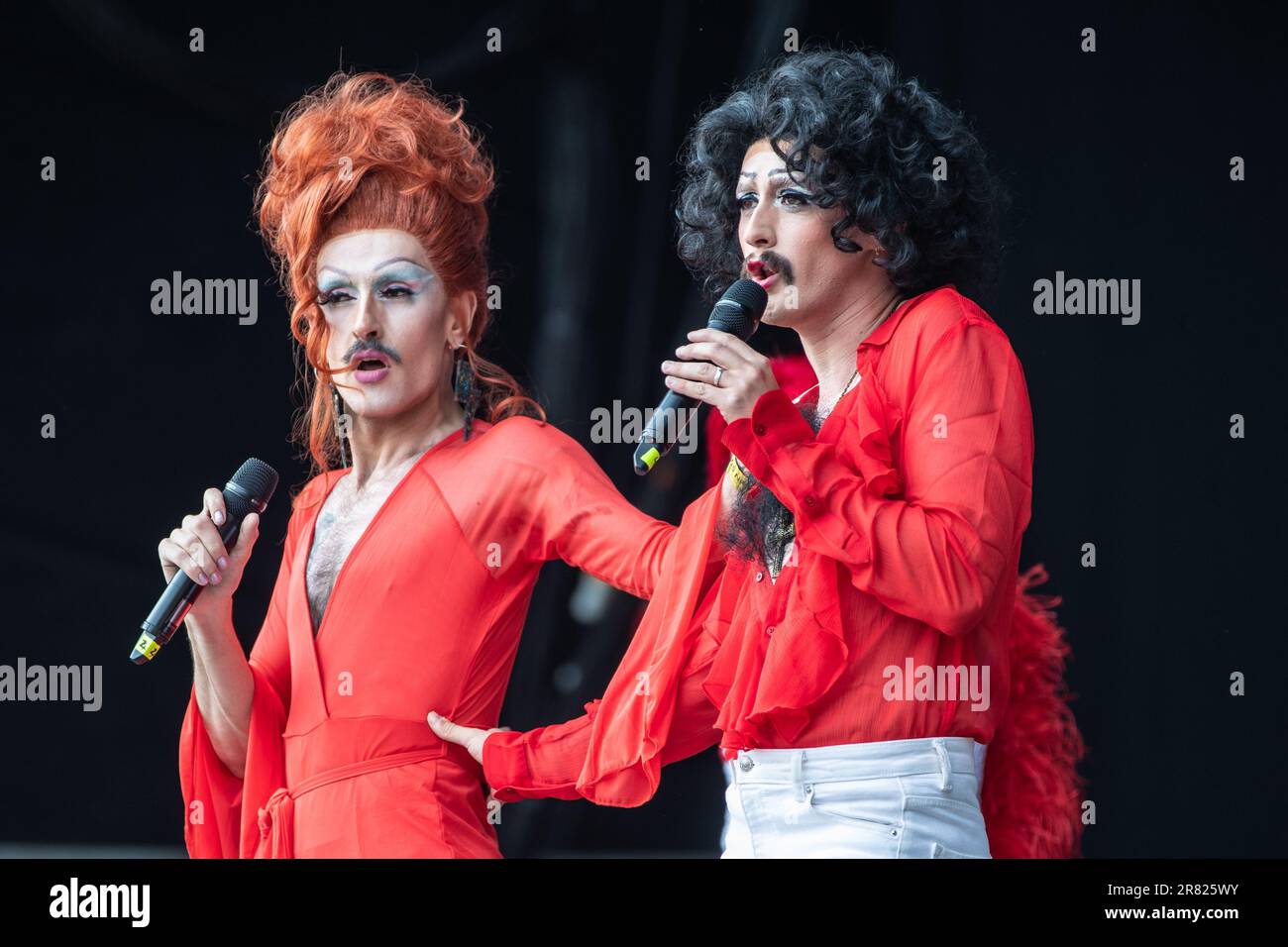 Pride Cymru Stage and Grounds 2023 Cardiff Foto Stock