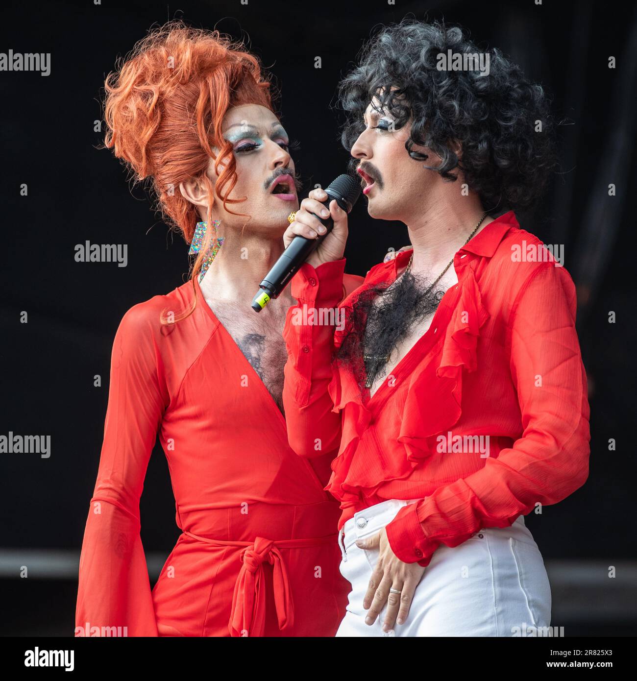 Pride Cymru Stage and Grounds 2023 Cardiff Foto Stock