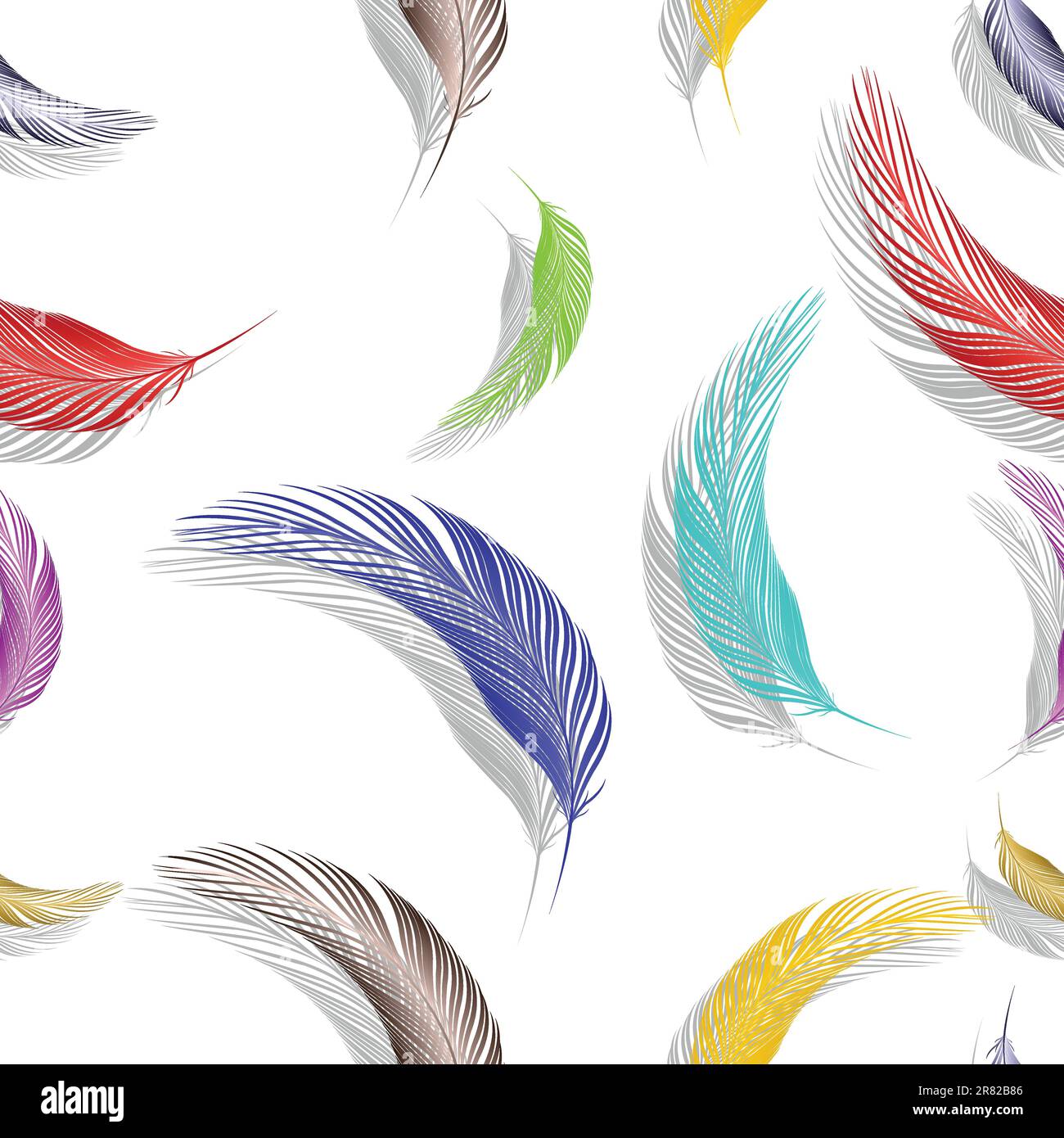 Piume seamless texture, configurazione astratta; arte vettoriale illustrazione Illustrazione Vettoriale