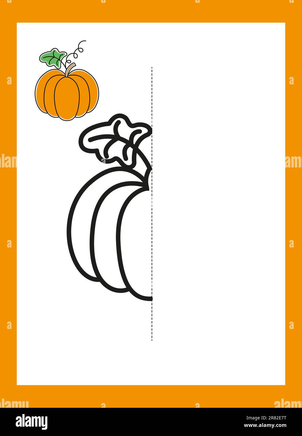 Disegnare un disegno. Zucca, verdure. Immagine vettoriale. Illustrazione Vettoriale