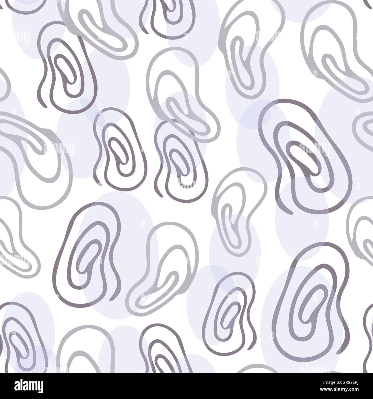 Forme organiche astratte minime disegnate a mano. Collage stampa moderna. Modello di moda per il design. Illustrazione Vettoriale