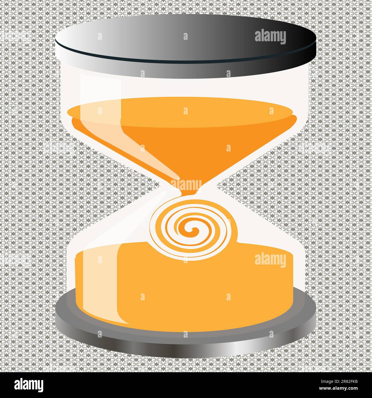 Figura decorativa su uno sfondo decorativo senza cuciture a clessidra Illustrazione Vettoriale