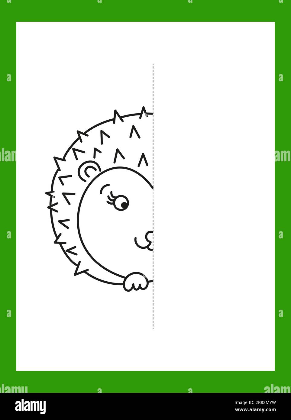 Disegnare un disegno. Hedgehog, animale. Immagine vettoriale. Illustrazione Vettoriale