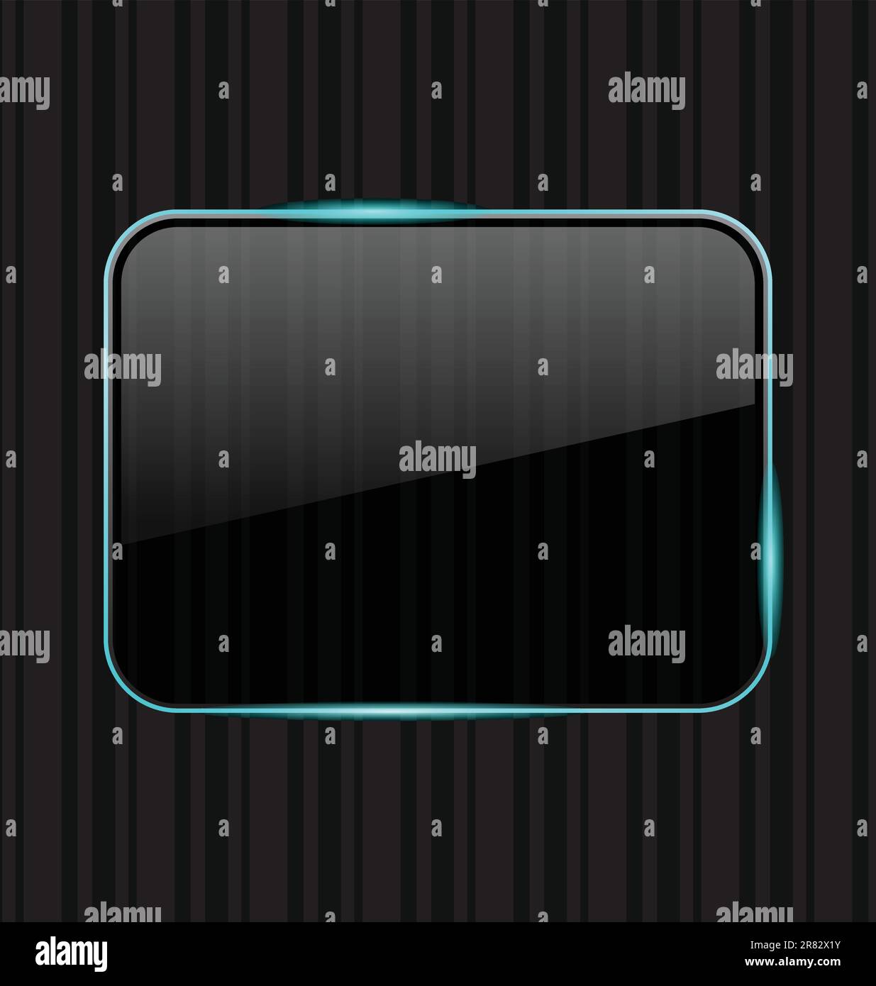 Immagine cornice trasparente con riflesso su sfondo a righe - vettore Illustrazione Vettoriale