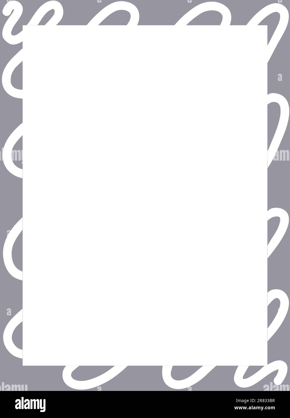 Cornice rettangolare vettoriale su sfondo bianco. Illustrazione Vettoriale