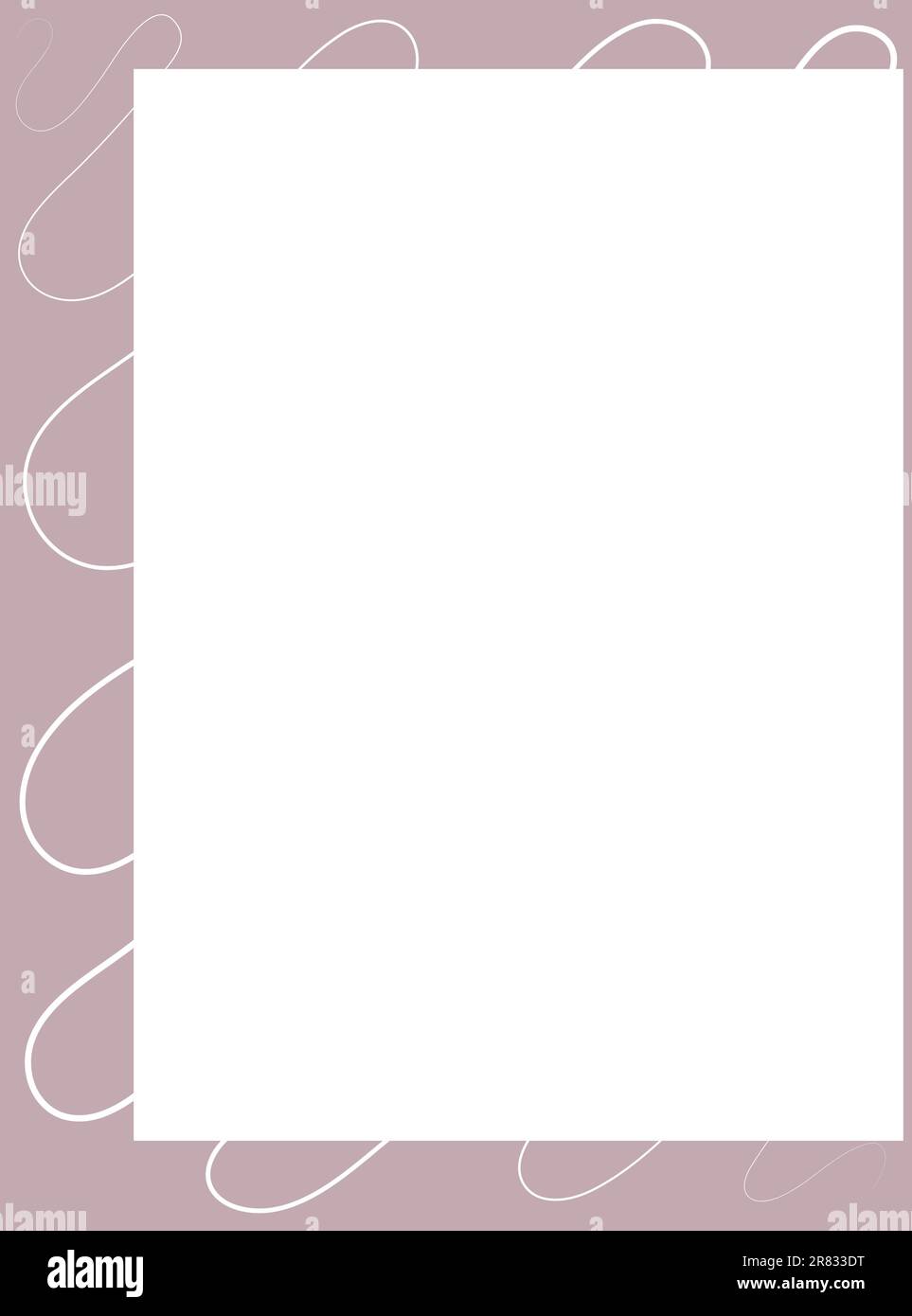 Cornice rettangolare vettoriale su sfondo bianco. Illustrazione Vettoriale