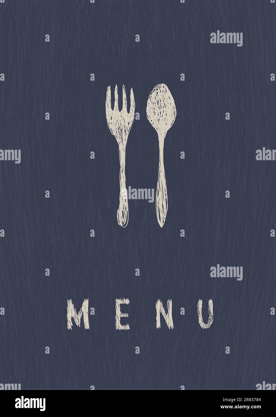 Un elegante ristorante Menu. Formato A4, il vettore. Illustrazione Vettoriale