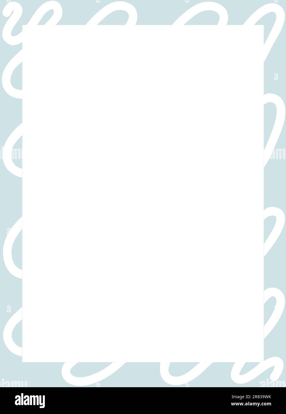 Cornice rettangolare vettoriale su sfondo bianco. Illustrazione Vettoriale