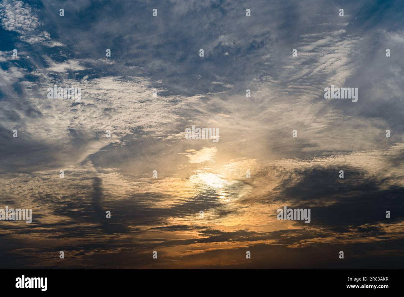 La nuvola ardente. Foto Stock