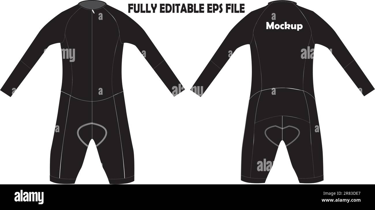 Tuta ciclabile Mock up Illustrazione Vettoriale