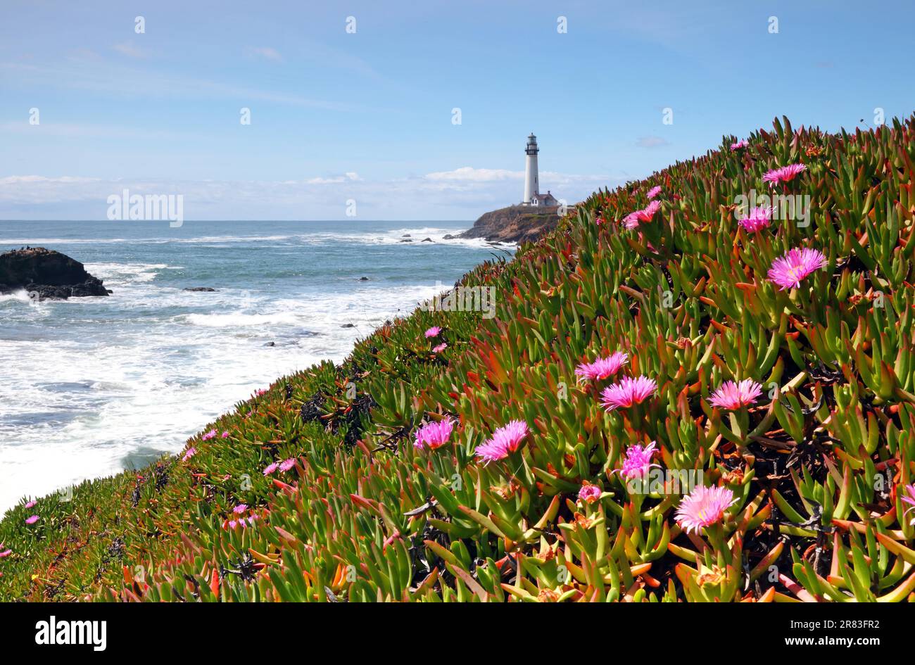 Pigeon Point Lighthouse (1872), Hwy. 1 South Pescadero, CA, Stati Uniti Foto Stock