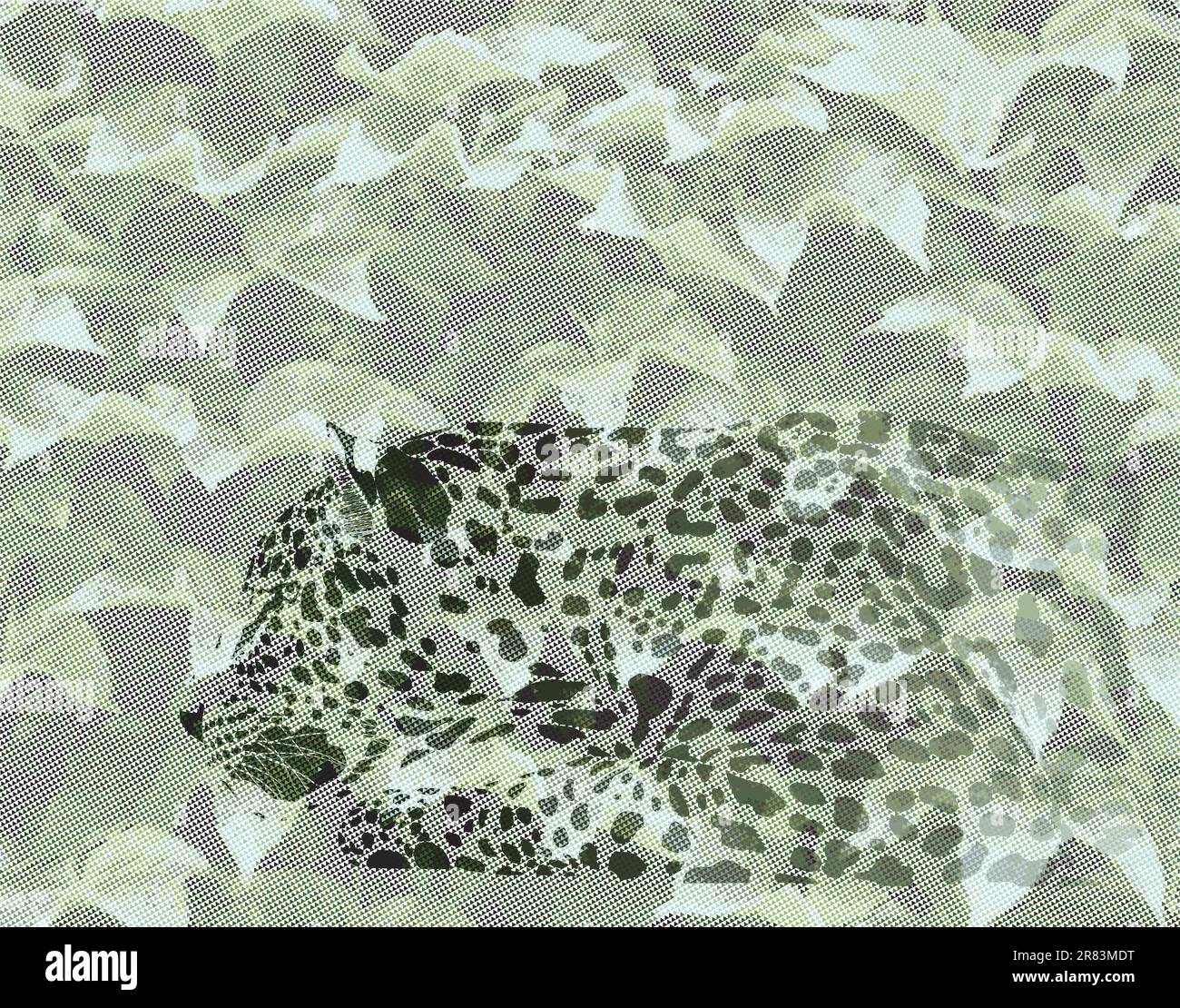 Leopardo nascosto Illustrazione Vettoriale