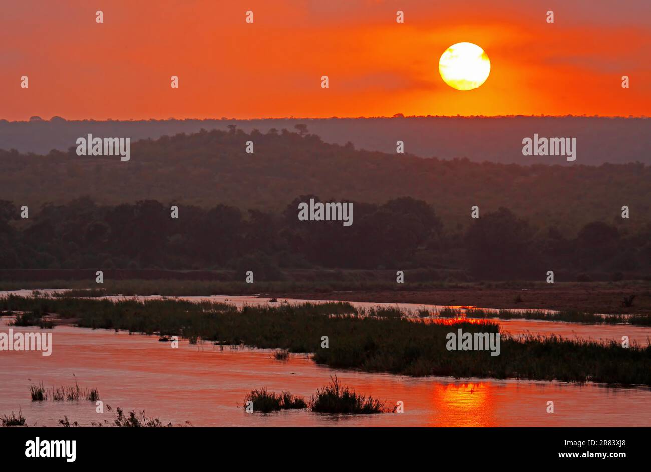 Sunrise Kruger National Park S Foto Stock