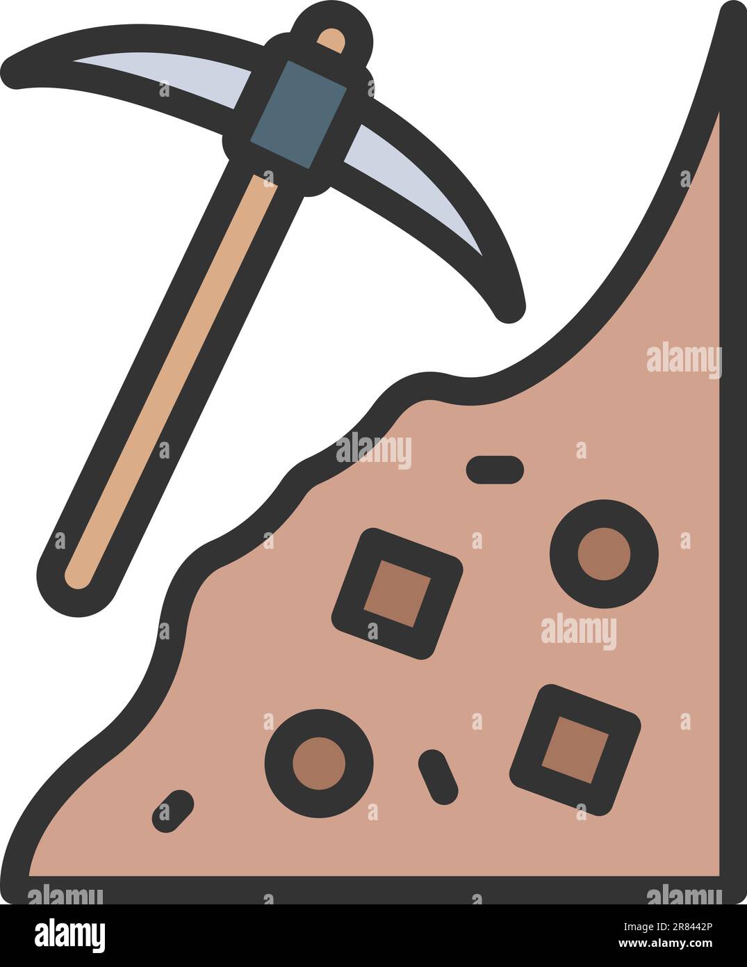 Immagine vettoriale icona di data mining. Illustrazione Vettoriale