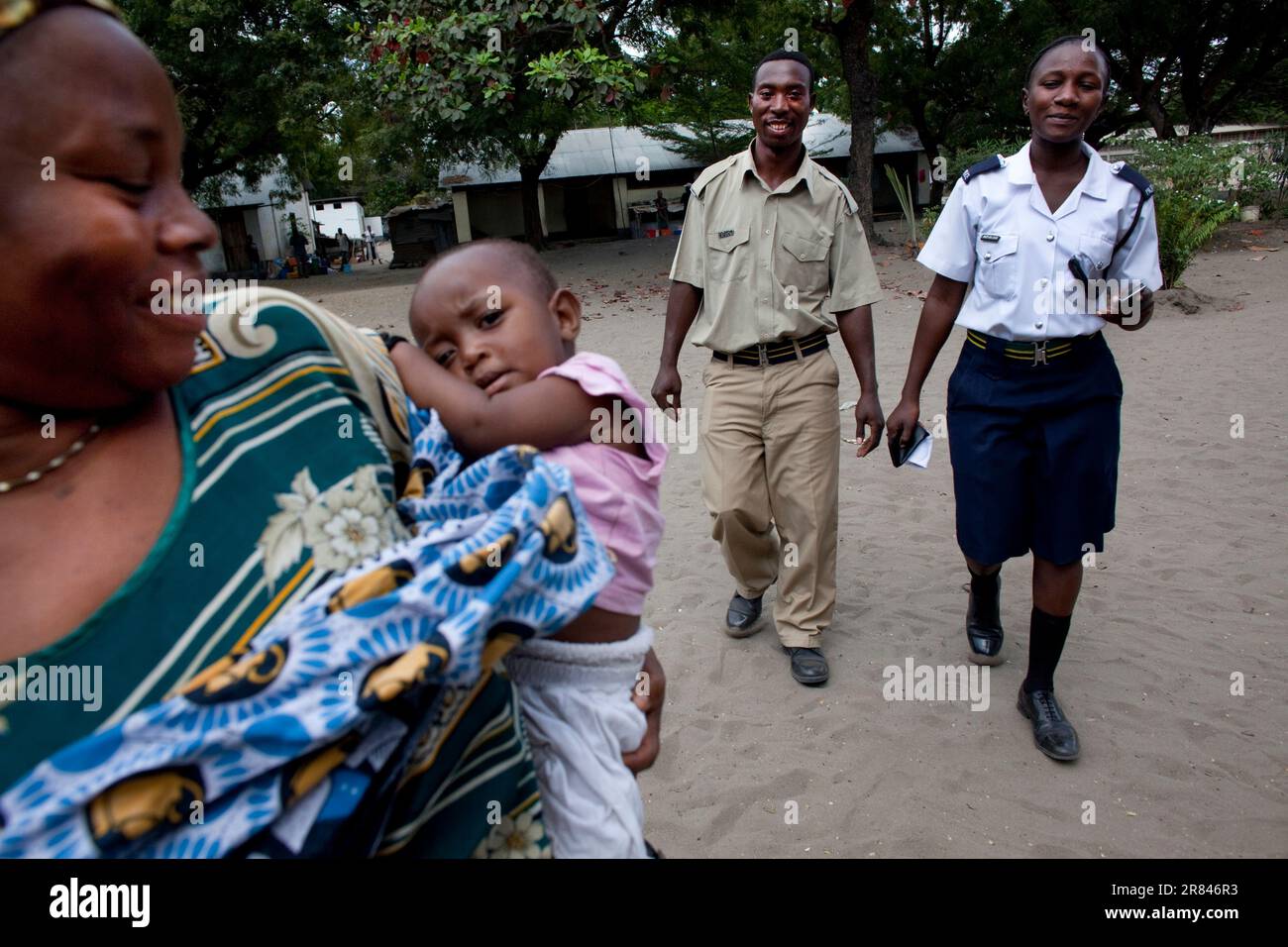 Volontari in un esperimento di vaccino contro l'HIV in Tanzania. Foto Stock