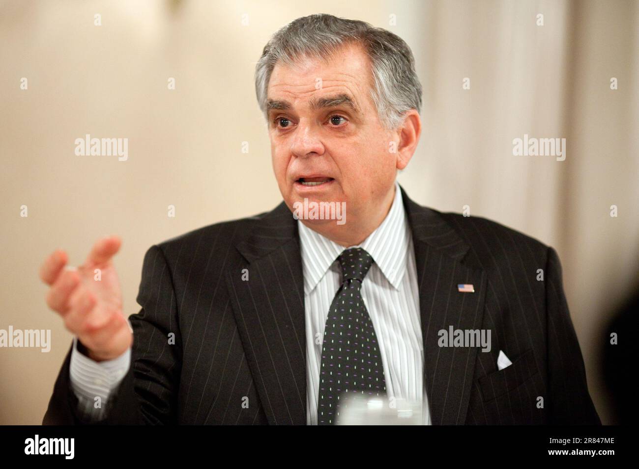 Ritratto del Segretario dei Trasporti, Ray LaHood a Washington, D.C. Foto Stock