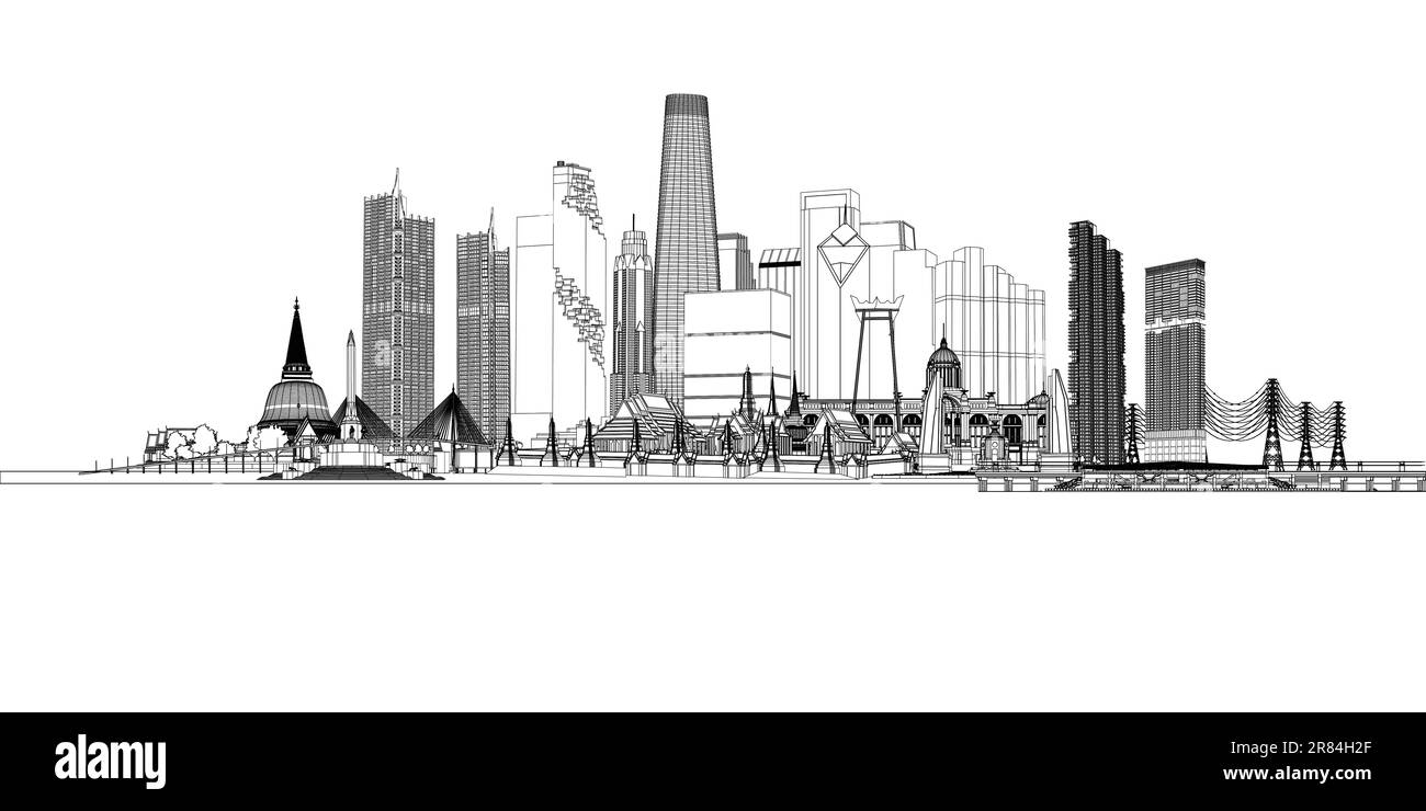 Illustrazione di Kham Fah Bangkok Illustrazione Vettoriale