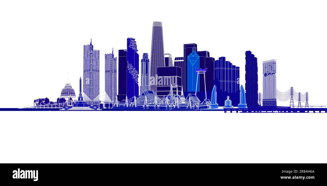 Illustrazione di Kham Fah Bangkok Illustrazione Vettoriale