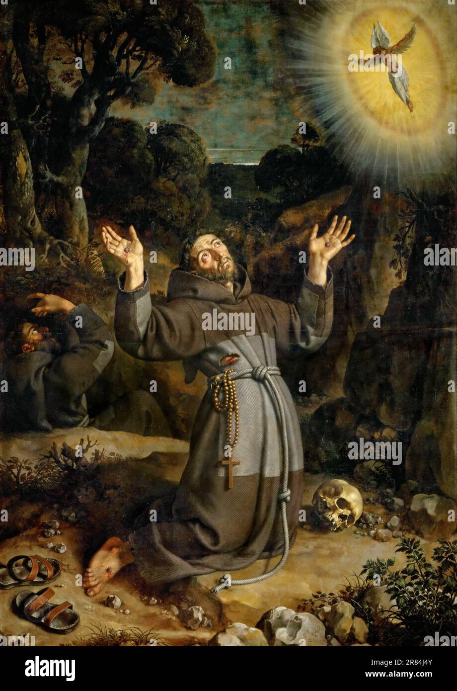 Frans Pourbus il giovane (1569-1622) -- San Francesco riceve le Stimmate 1620 Foto Stock