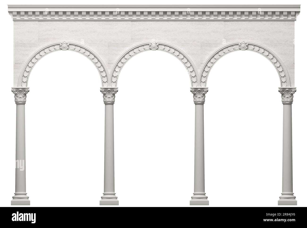Antico porticato in marmo del mondo antico Foto Stock