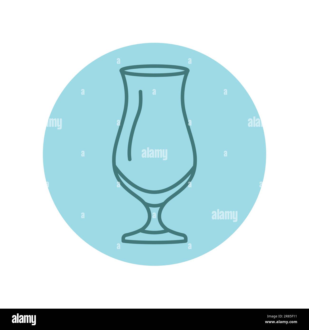 Icona con linea nera in vetro Hurricane. Stoviglie. Pittogramma per pagina web, app mobile, promo. Illustrazione Vettoriale