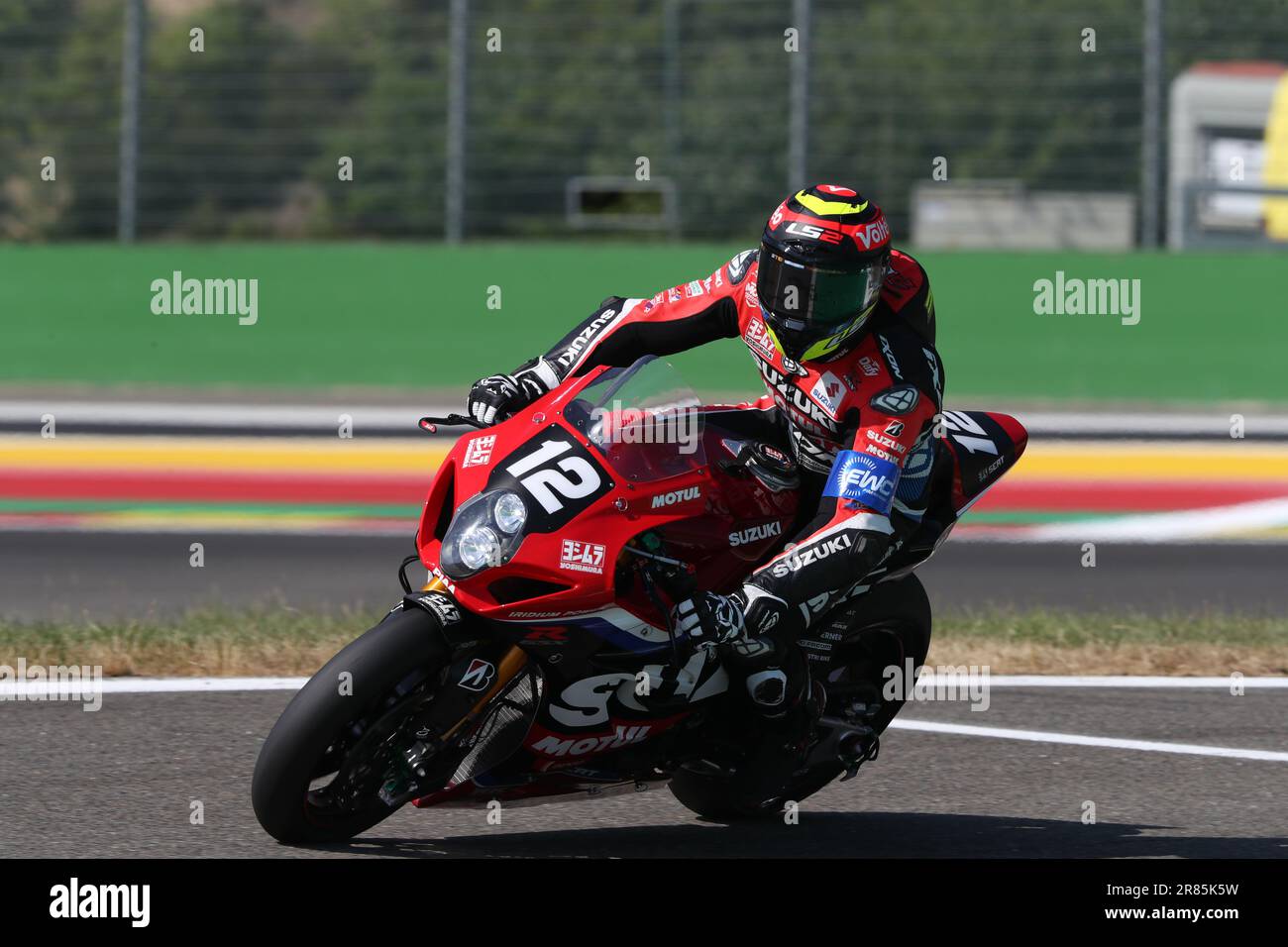 SPA-Francorchamps, Belgio. , . Pilota francese Suzuki GSXR 1000 Formula EWC N°12 Gregg Black 24 H SPA EWC MOTOS da sabato 17th a domenica 18th. Lunga distanza endurance 24 ore di gara per motociclette sul tracciato delle Ardenne di SPA-FRANCORCHAMPS in Belgio su 18. Giugno 2023. - Foto & copyright © Gerard T'SERSTEVENS/ATP images (SERTEVENS Gerard/ATP/SPP) Credit: SPP Sport Press Photo. /Alamy Live News Foto Stock