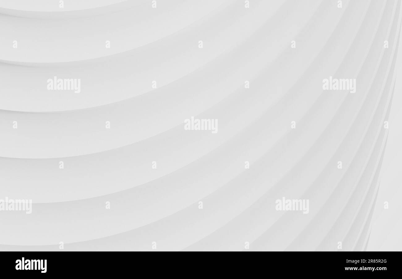 Sfondo bianco astratto, carta da parati moderna minimalista. Rendering 3D. Foto Stock