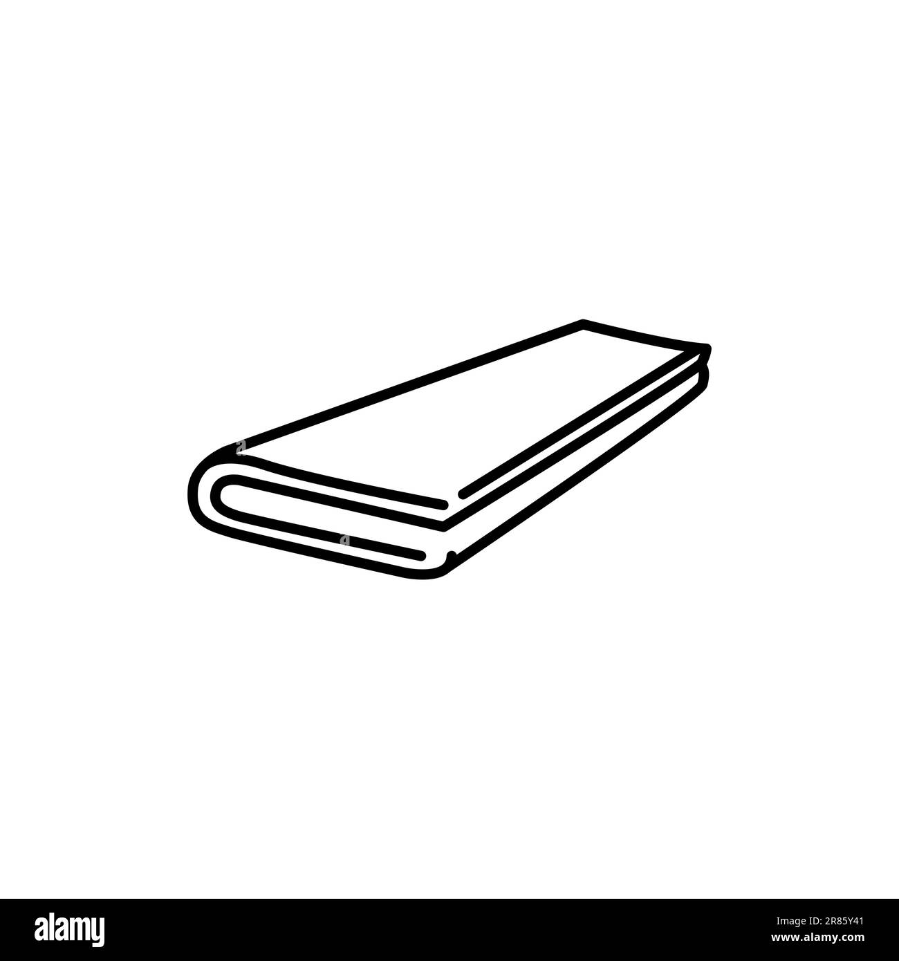 Icona linea nera pasta sfoglia. Pittogramma per pagina web, app mobile, promo. Illustrazione Vettoriale