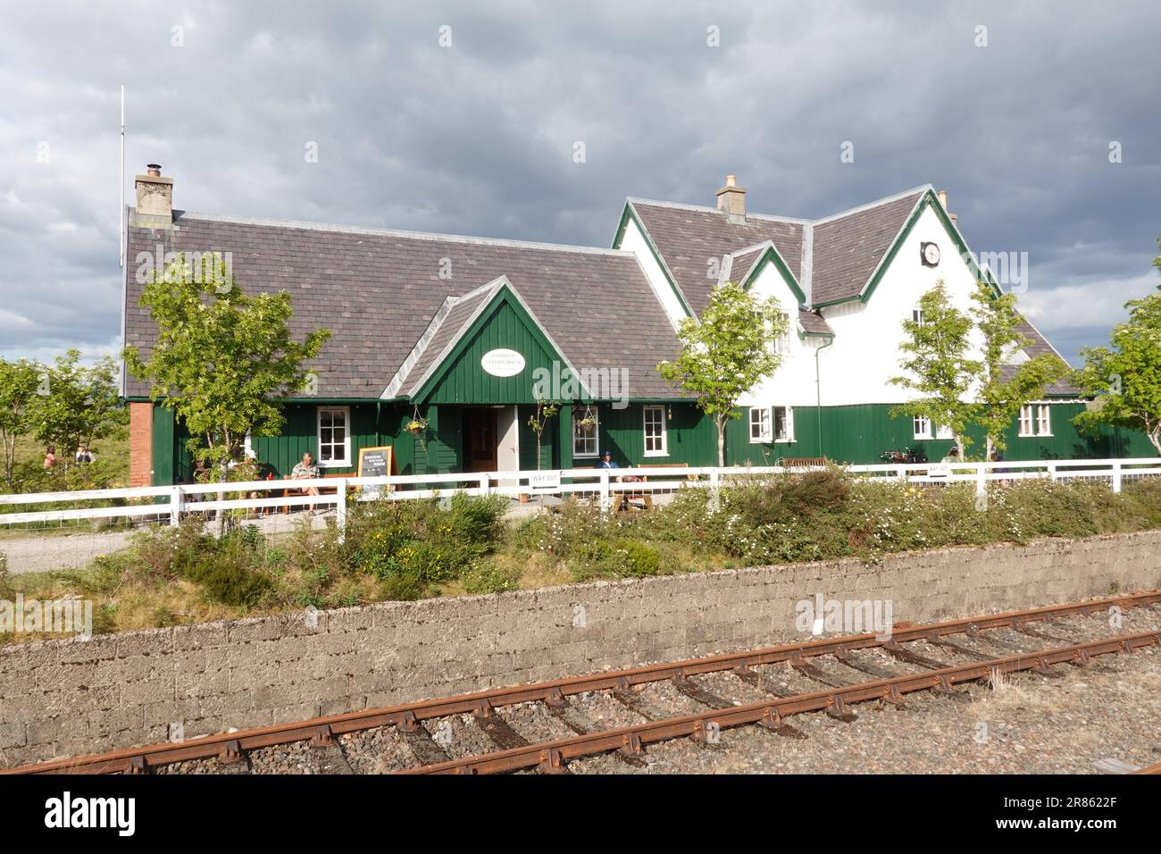 Corrour Station House un ristorante sulla West Highland Line nelle Highlands scozzesi, di proprietà della Corrour Estate Company. Foto Stock