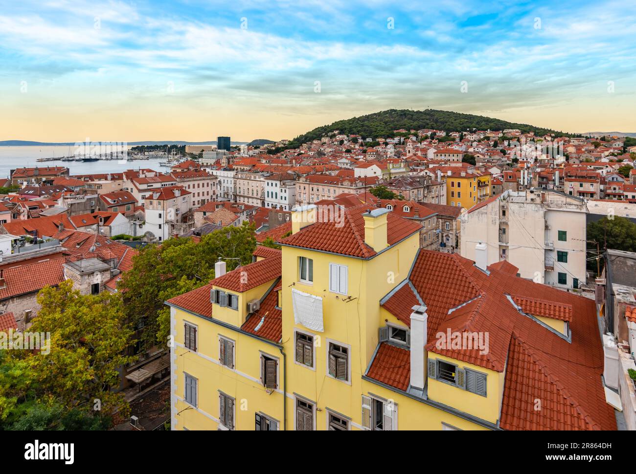 Vista sulla città di Spalato, Croazia. Foto Stock