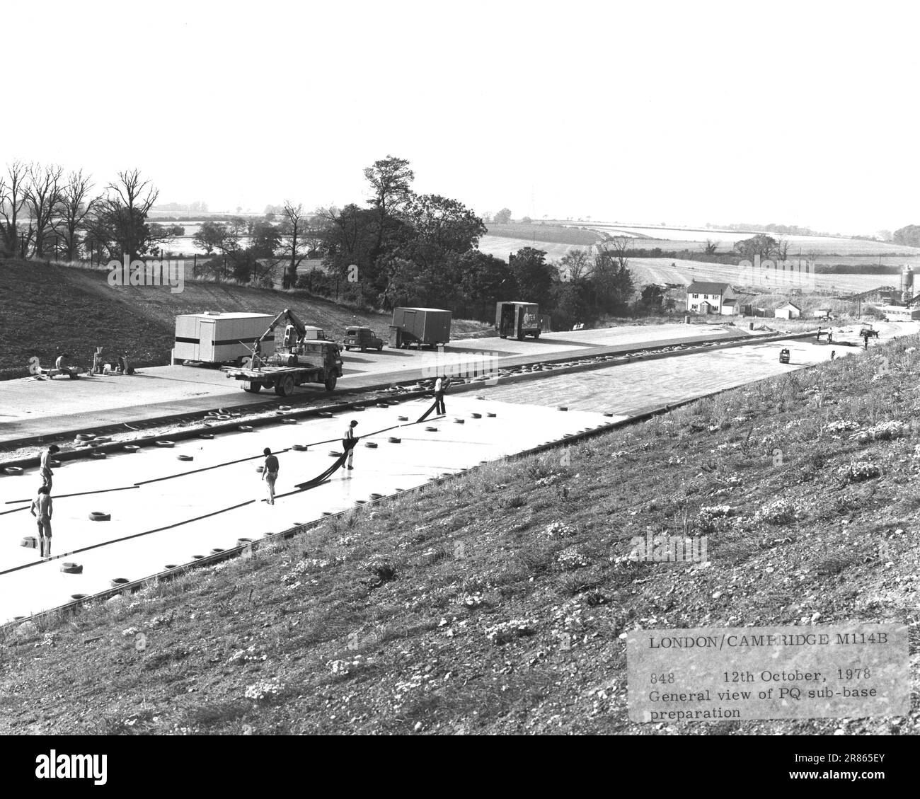 Costruzione del lavoratore M11 MotorwayRoad Foto Stock