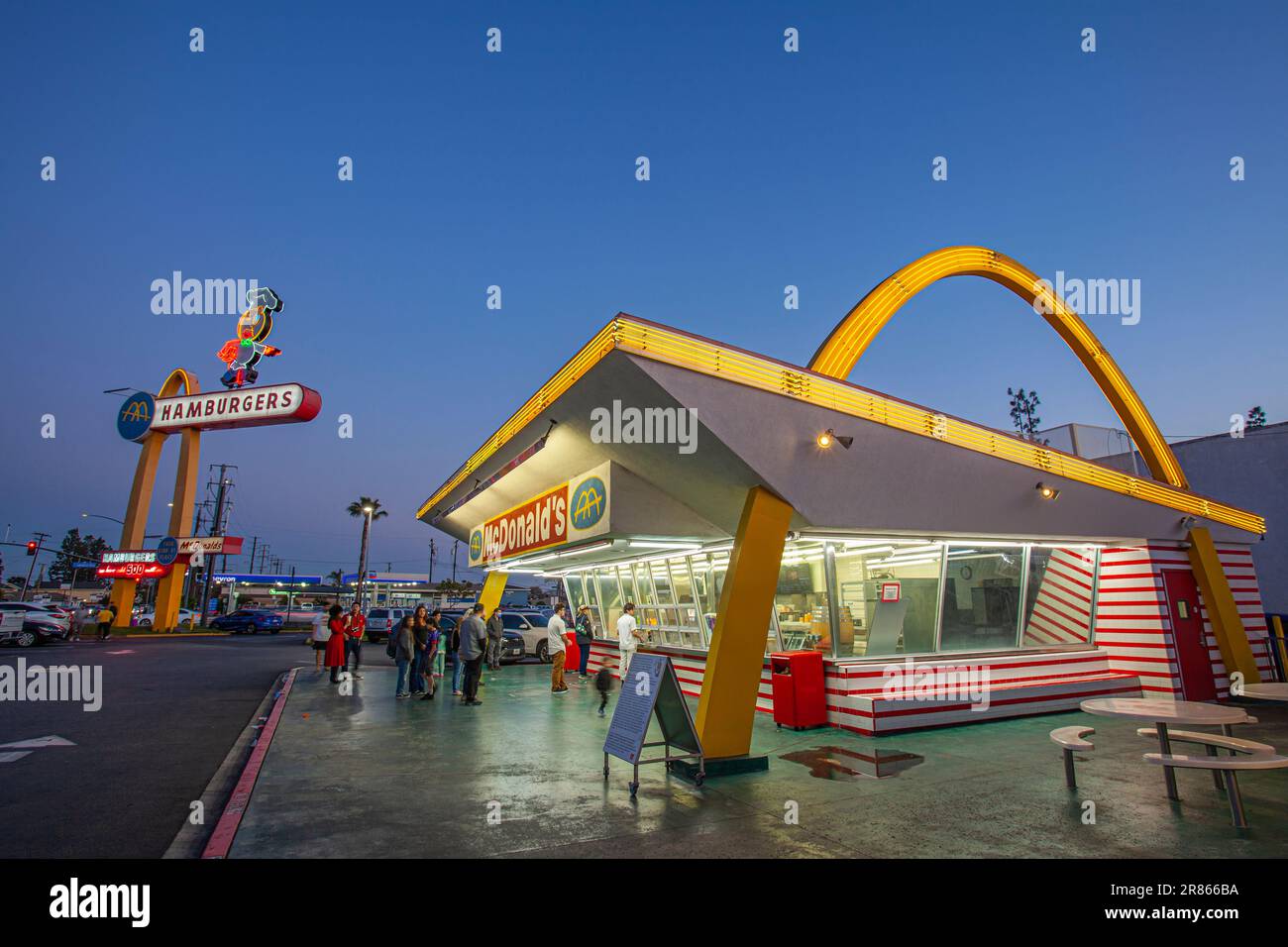 Il più vecchio McDonald's sopravvissuto, Downey, California, USA Foto Stock