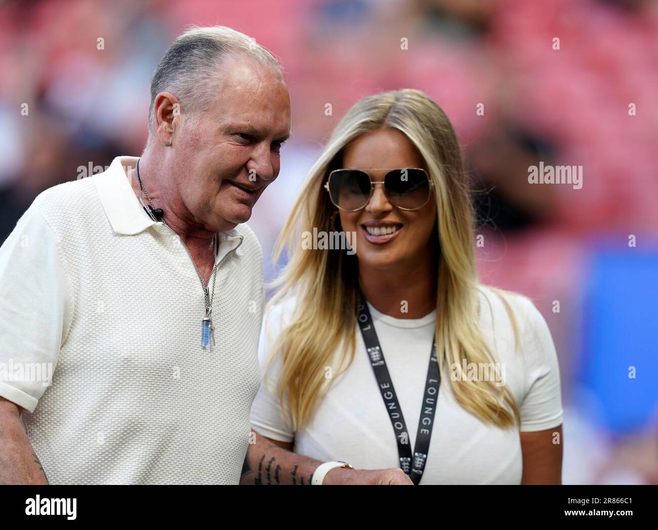 Manchester, Regno Unito. 19th giugno, 2023. L'ex giocatore inglese Paul Gascoigne durante la partita di qualificazione del Campionato europeo UEFA a Old Trafford, Manchester. Il credito dell'immagine dovrebbe essere: Andrew Yates/Sportimage Credit: Sportimage Ltd/Alamy Live News Foto Stock