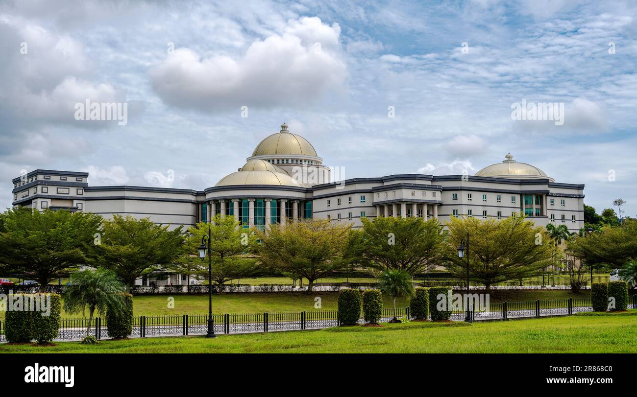 Una foto del complesso di uffici del primo Miniister a Bandar seri Begawan, la capitale del Brunei Foto Stock